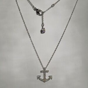 Swarovski Crystal Silver Anchor Necklace